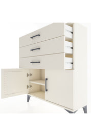 Arges Şifonyer Tek Raflı 3 Çekmeceli 2 Kapaklı 88x30x106 Aytaşı-Aytaşı