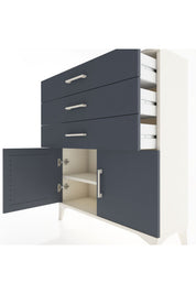 Arges Şifonyer Tek Raflı 3 Çekmeceli 2 Kapaklı 88x30x106 Aytaşı-Antrasit