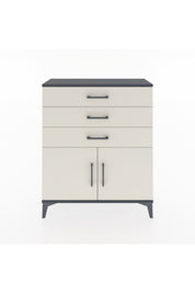 Arges Şifonyer Tek Raflı 3 Çekmeceli 2 Kapaklı 88x30x106 Antrasit-Aytaşı