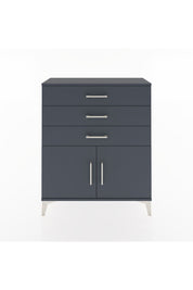 Arges Şifonyer Tek Raflı 3 Çekmeceli 2 Kapaklı 88x30x106 Antrasit-Antrasit