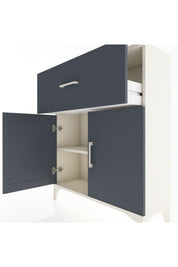 Arges Şifonyer Tek Raflı Tek Çekmeceli 2 Kapaklı 88x30x106 Aytaşı-Antrasit