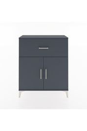 Arges Şifonyer Tek Raflı Tek Çekmeceli 2 Kapaklı 88x30x106 Antrasit-Antrasit