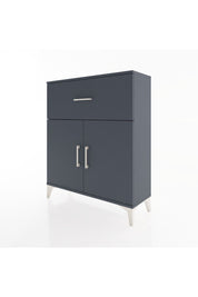 Arges Şifonyer Tek Raflı Tek Çekmeceli 2 Kapaklı 88x30x106 Antrasit-Antrasit