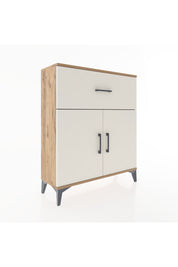 Arges Şifonyer Tek Raflı Tek Çekmeceli 2 Kapaklı 88x30x106 Çam-Aytaşı