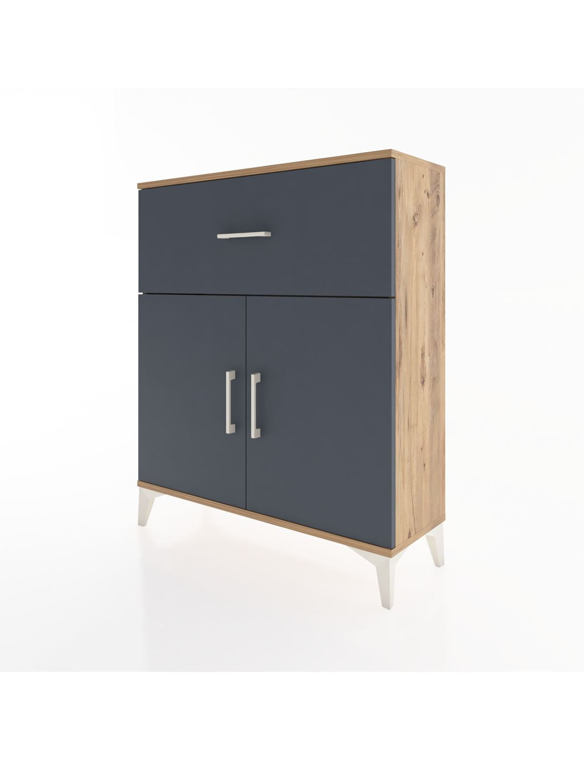 Arges Şifonyer Tek Raflı Tek Çekmeceli 2 Kapaklı 88x30x106 - S05M009V8A