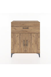 Arges Şifonyer Tek Raflı Tek Çekmeceli 2 Kapaklı 88x30x106 Çam-Çam