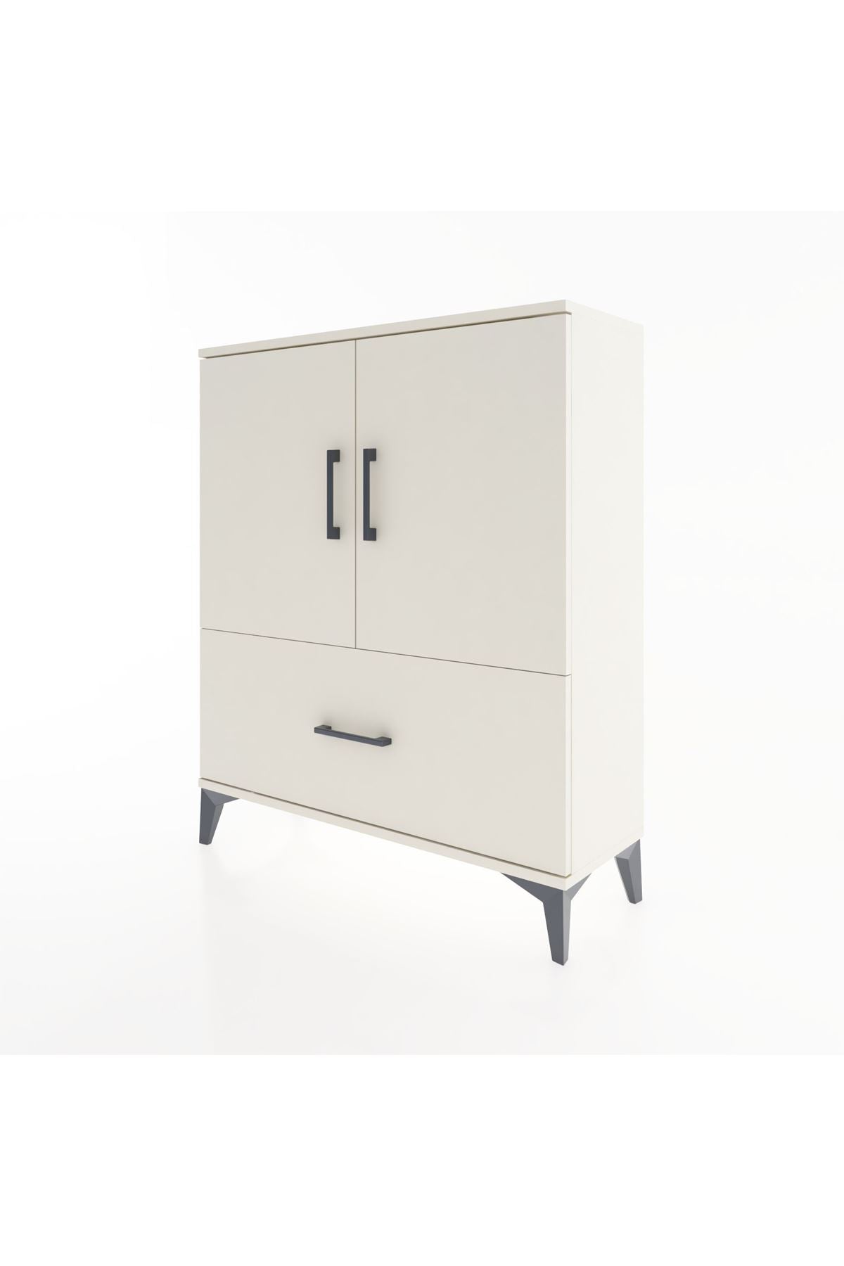 Arges Şifonyer 2 Raflı Tek Çekmeceli 2 Kapaklı 88x30x106 Aytaşı-Aytaşı