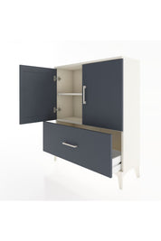 Arges Şifonyer 2 Raflı Tek Çekmeceli 2 Kapaklı 88x30x106 Aytaşı-Antrasit