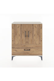 Arges Şifonyer 2 Raflı Tek Çekmeceli 2 Kapaklı 88x30x106 Aytaşı-Çam