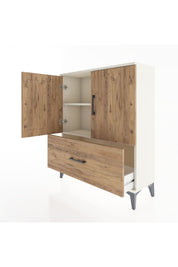 Arges Şifonyer 2 Raflı Tek Çekmeceli 2 Kapaklı 88x30x106 Aytaşı-Çam