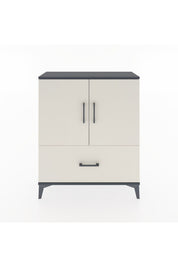 Arges Şifonyer 2 Raflı Tek Çekmeceli 2 Kapaklı 88x30x106 Antrasit-Aytaşı