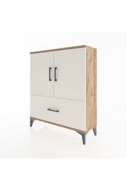 Arges Şifonyer 2 Raflı Tek Çekmeceli 2 Kapaklı 88x30x106 Çam-Aytaşı