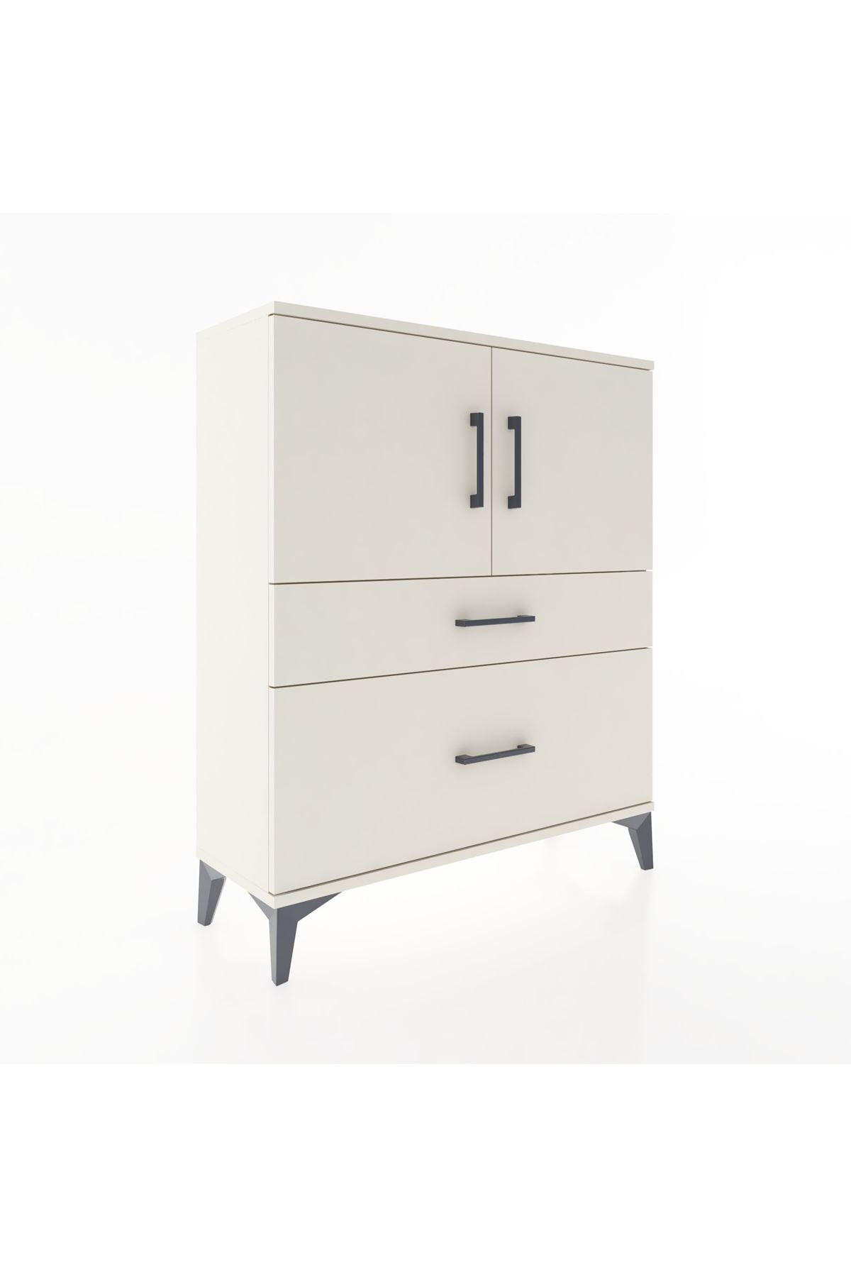 Arges Şifonyer 2 Raflı 2 Çekmeceli 2 Kapaklı 88x30x106 Aytaşı-Aytaşı