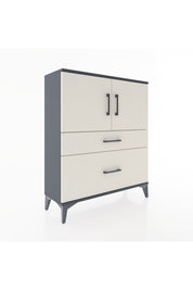 Arges Şifonyer 2 Raflı 2 Çekmeceli 2 Kapaklı 88x30x106 Antrasit-Aytaşı
