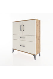 Arges Şifonyer 2 Raflı 2 Çekmeceli 2 Kapaklı 88x30x106 Çam-Aytaşı