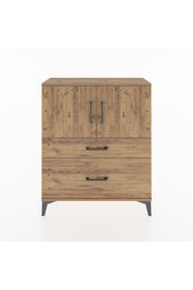 Arges Şifonyer 2 Raflı 2 Çekmeceli 2 Kapaklı 88x30x106 Çam-Çam