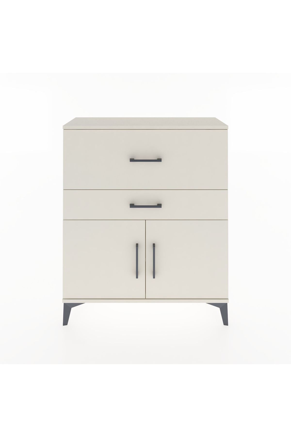 Arges Şifonyer Tek Raflı 2 Çekmeceli 2 Kapaklı 88x30x106 Aytaşı-Aytaşı