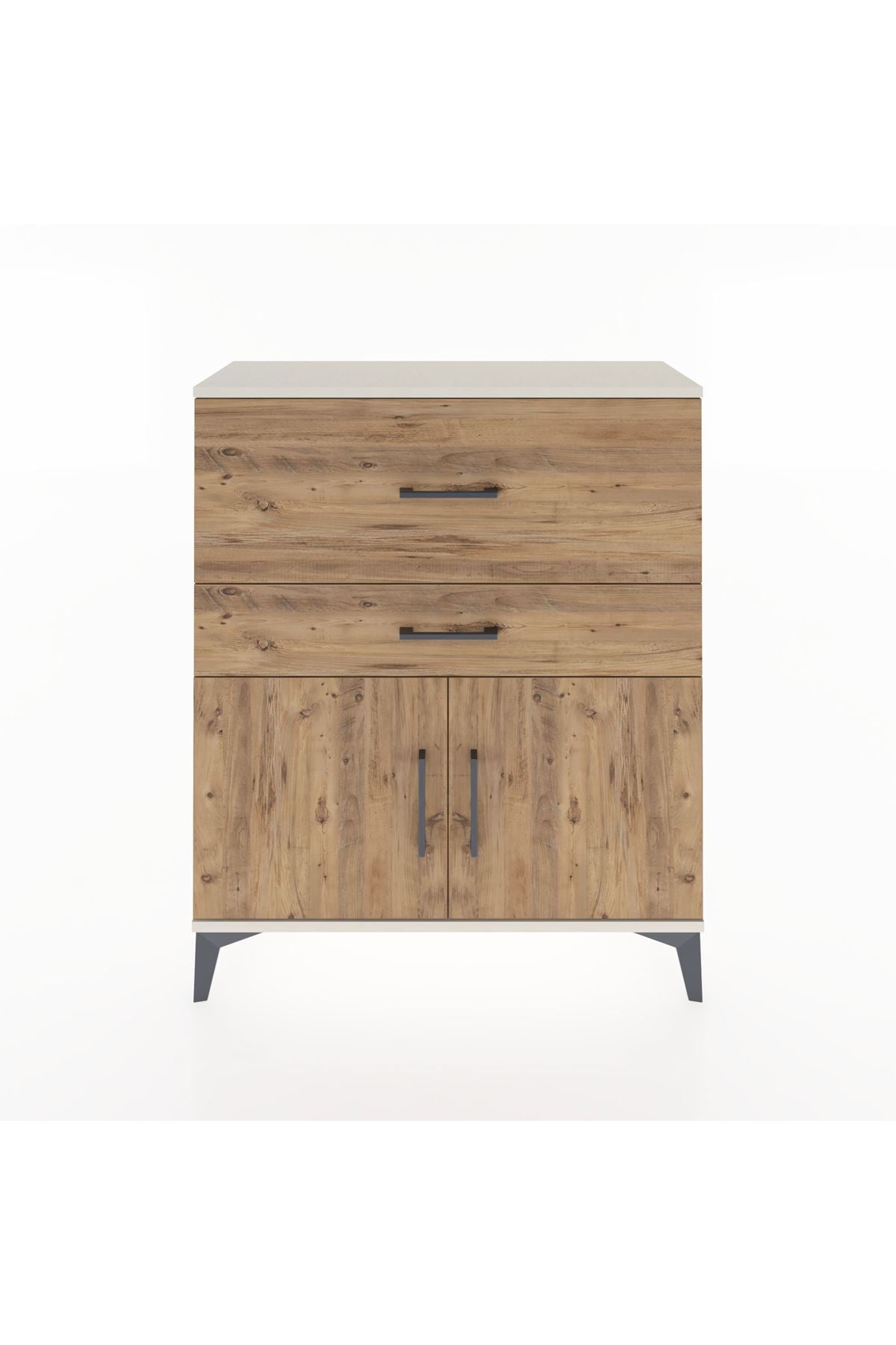 Arges Şifonyer Tek Raflı 2 Çekmeceli 2 Kapaklı 88x30x106 Aytaşı-Çam