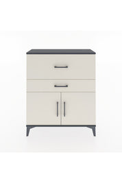 Arges Şifonyer Tek Raflı 2 Çekmeceli 2 Kapaklı 88x30x106 Antrasit-Aytaşı