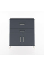 Arges Şifonyer Tek Raflı 2 Çekmeceli 2 Kapaklı 88x30x106 Antrasit-Antrasit