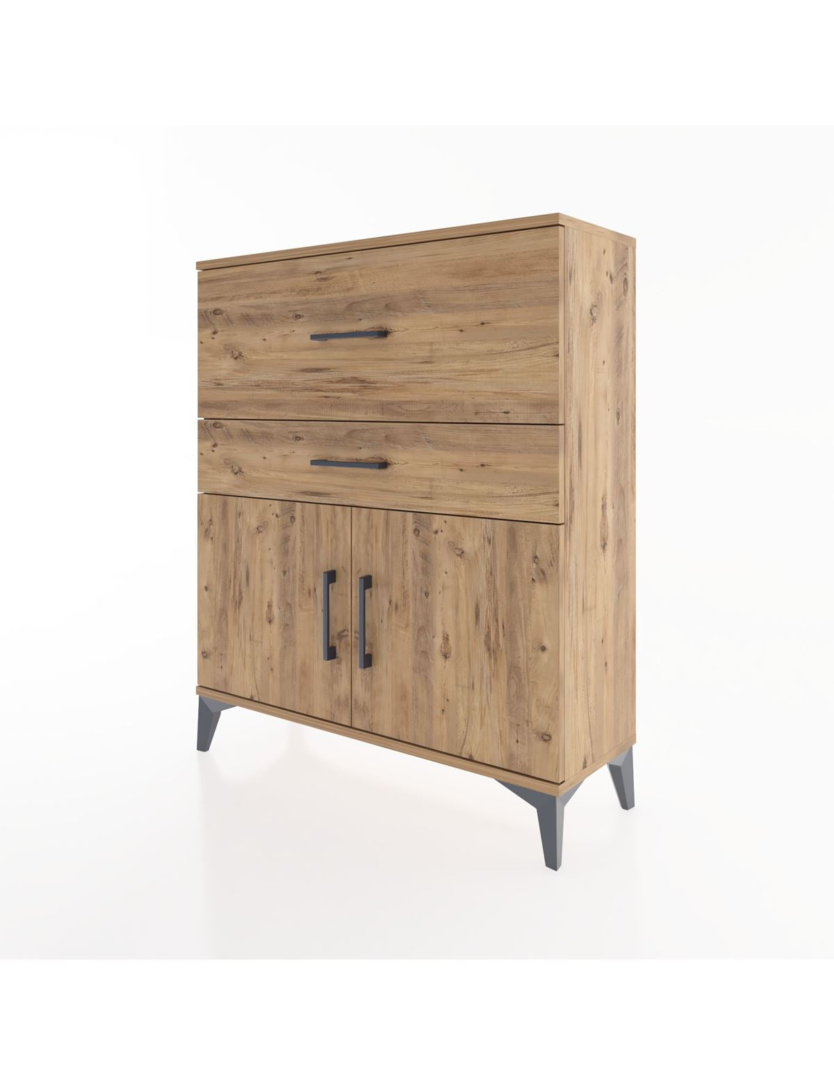 Arges Şifonyer Tek Raflı 2 Çekmeceli 2 Kapaklı 88x30x106 - S05M012V9A