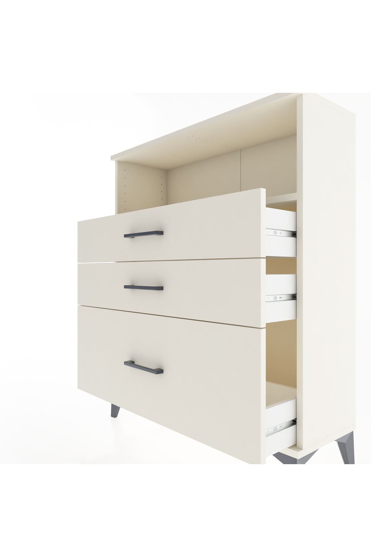 Arges Şifonyer Tek Raflı 3 Çekmeceli 88x30x106 Aytaşı-Aytaşı