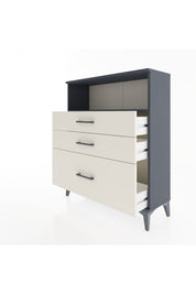 Arges Şifonyer Tek Raflı 3 Çekmeceli 88x30x106 Antrasit-Aytaşı