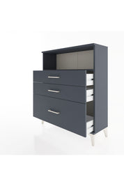 Arges Şifonyer Tek Raflı 3 Çekmeceli 88x30x106 Antrasit-Antrasit