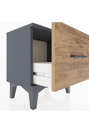 Arges Komodin Tek Çekmeceli 44x30x48 Antrasit-Çam