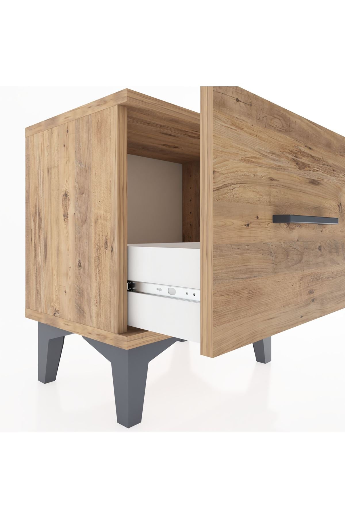 Arges Komodin Tek Çekmeceli 44x30x48 Çam-Çam