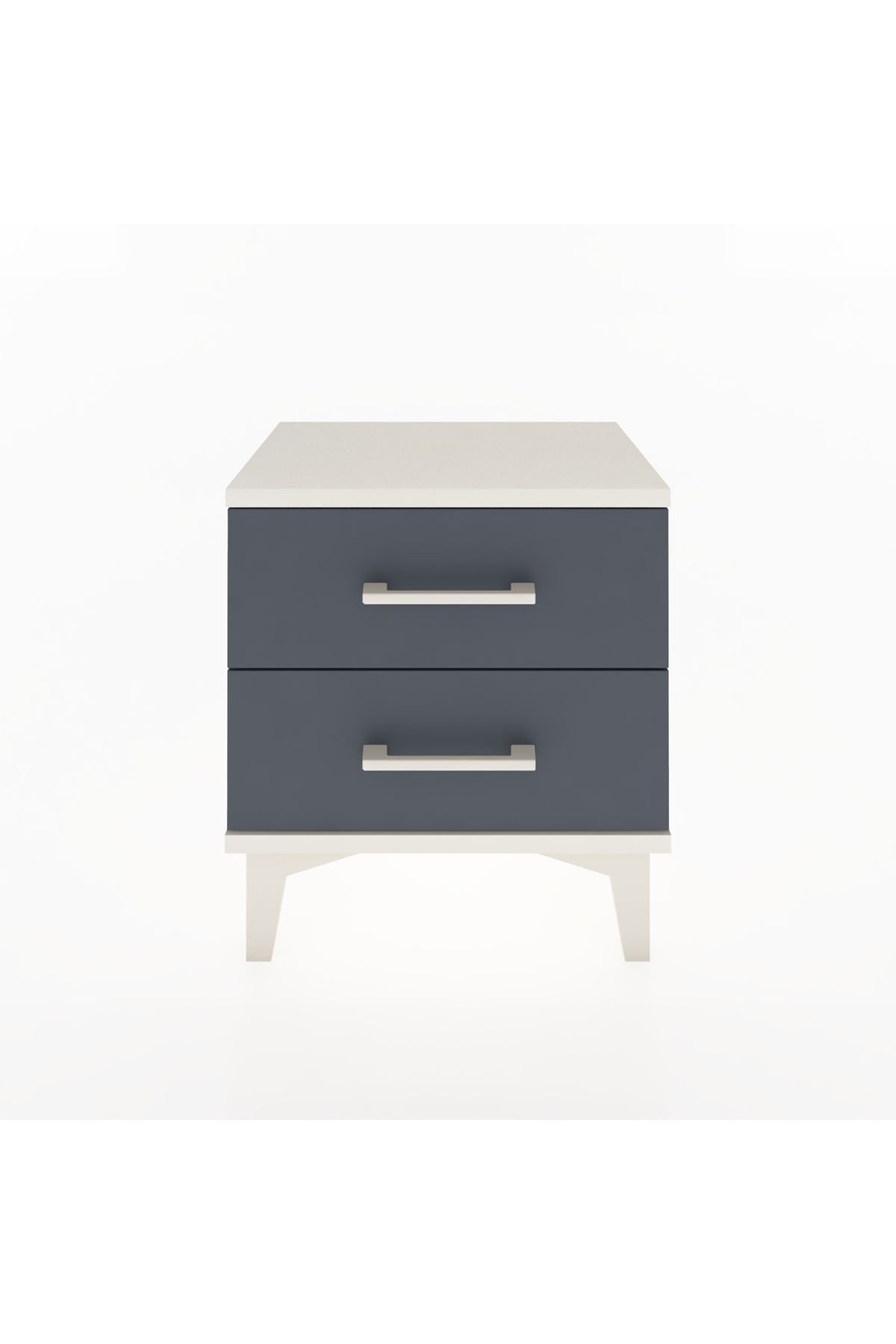 Arges Komodin 2 Çekmeceli 44x30x48 Aytaşı-Antrasit