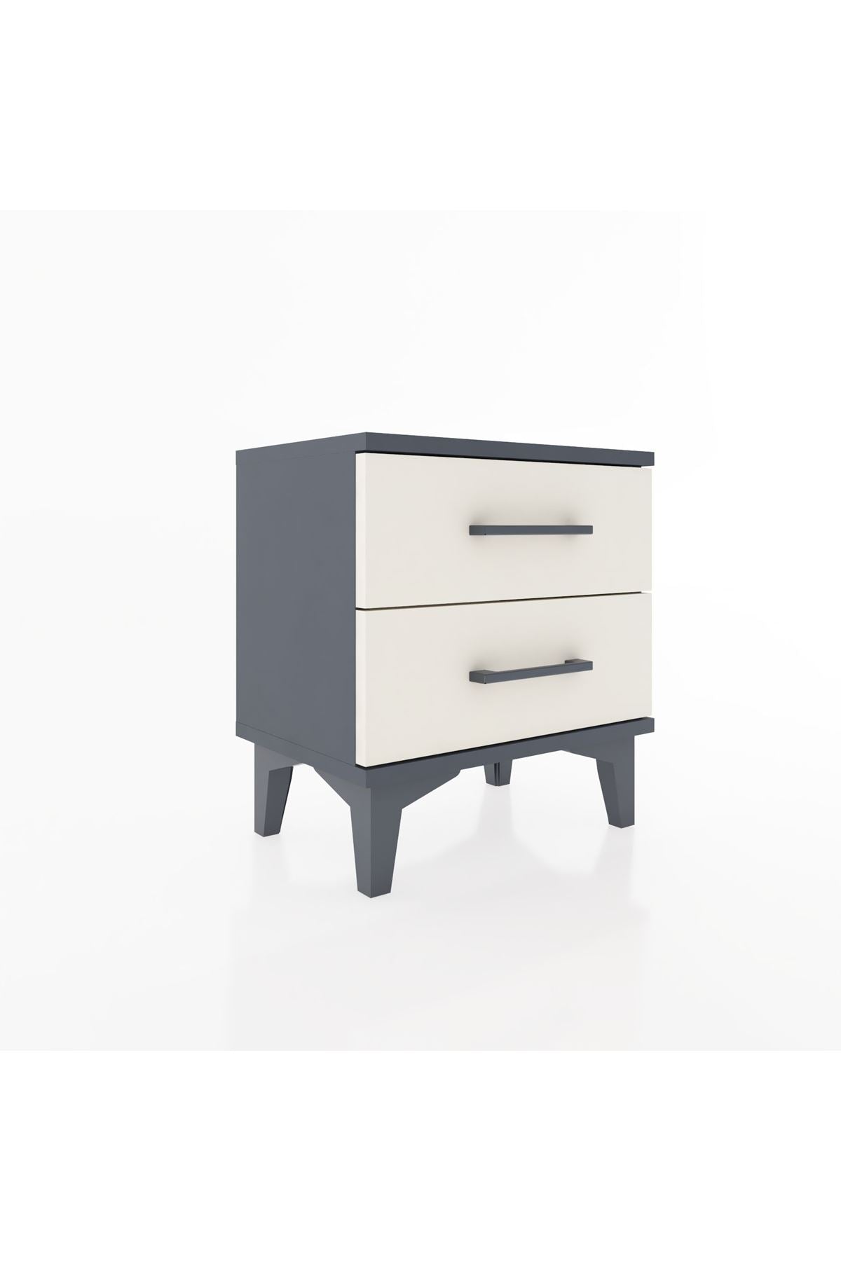 Arges Komodin 2 Çekmeceli 44x30x48 Antrasit-Aytaşı