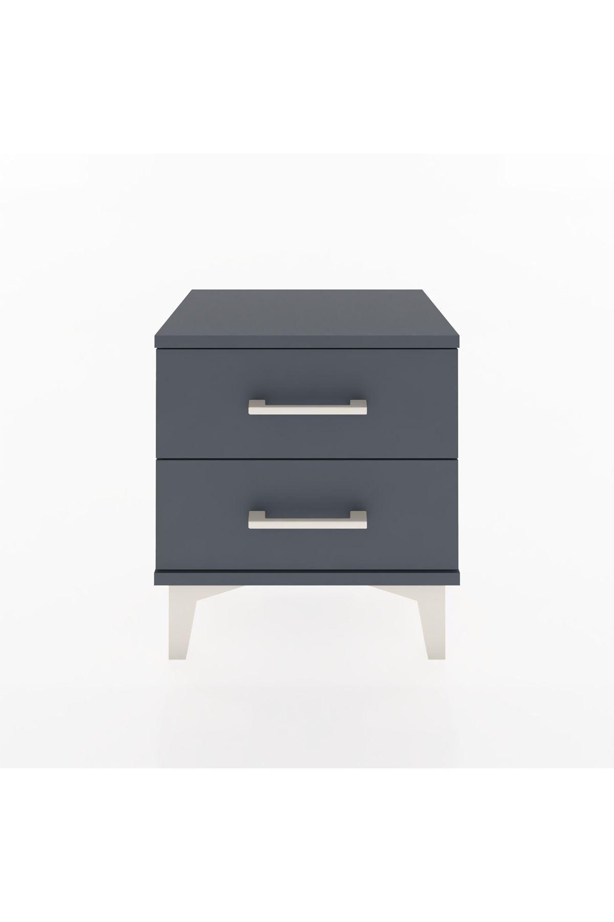 Arges Komodin 2 Çekmeceli 44x30x48 Antrasit-Antrasit