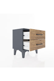 Arges Komodin 2 Çekmeceli 44x30x48 Antrasit-Çam