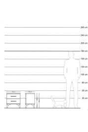 Arges Komodin 2 Çekmeceli 44x30x48 Antrasit-Çam