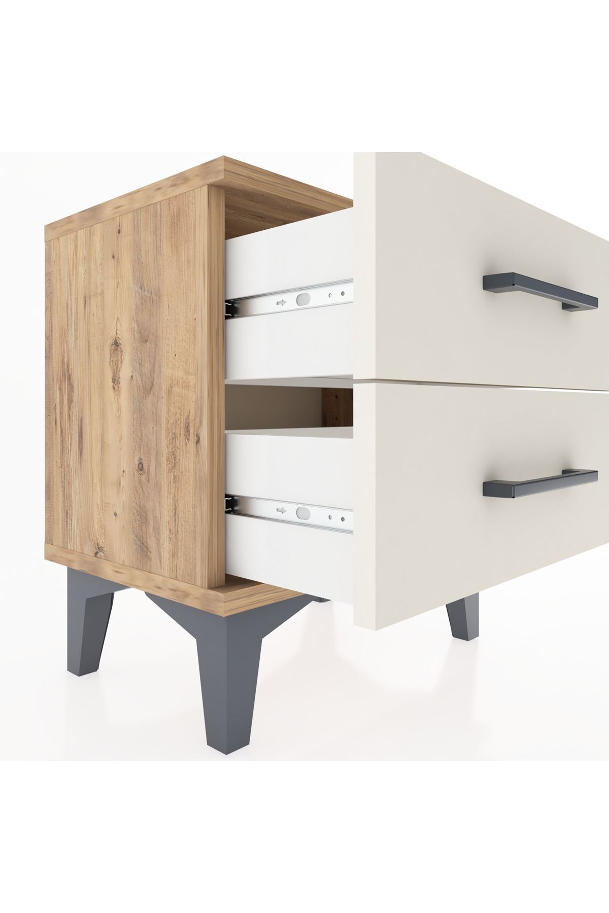 Arges Komodin 2 Çekmeceli 44x30x48 Çam-Aytaşı