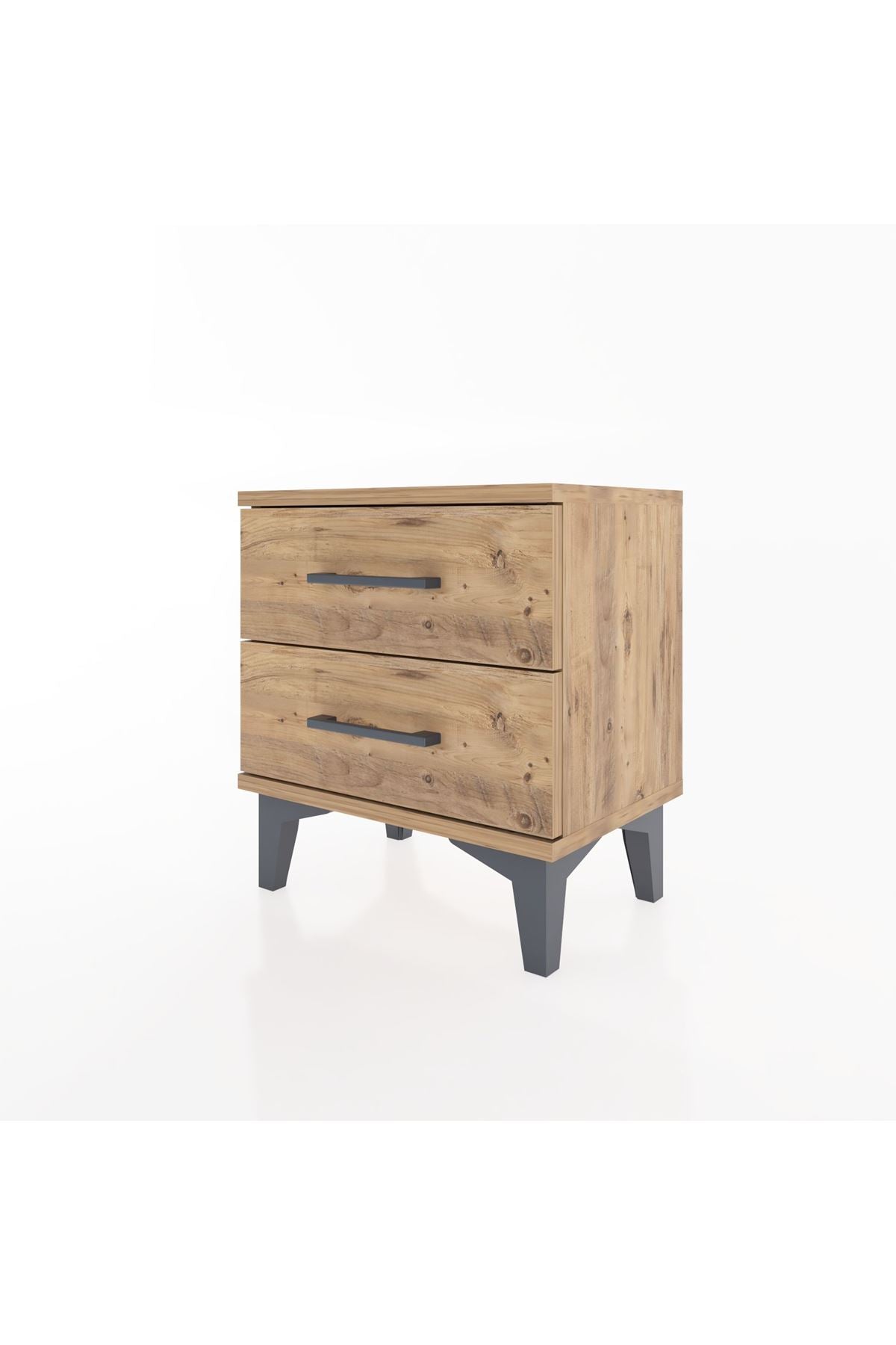 Arges Komodin 2 Çekmeceli 44x30x48 Çam-Çam