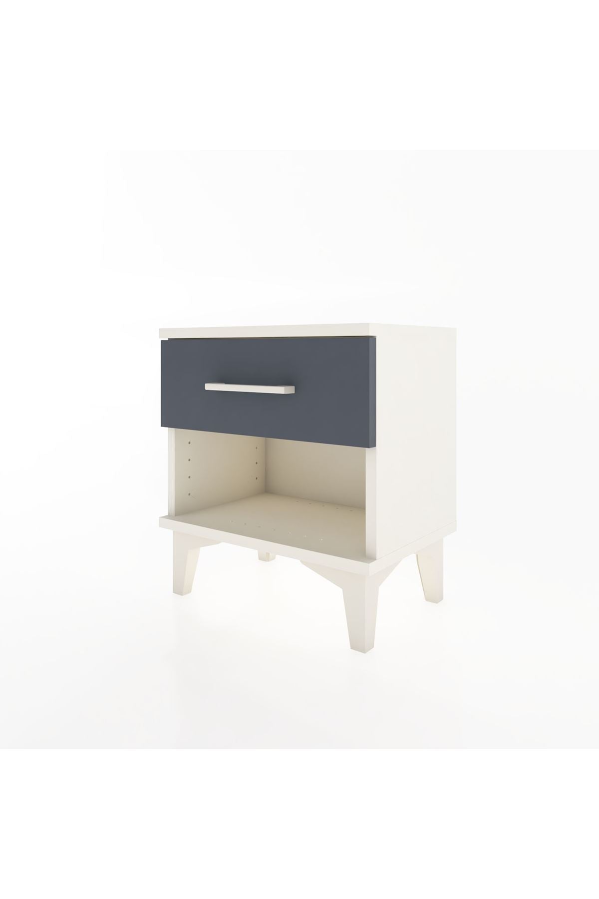 Arges Komodin Tek Çekmeceli 44x30x48 Aytaşı-Antrasit