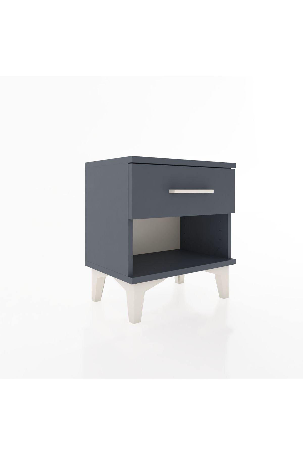 Arges Komodin Tek Çekmeceli 44x30x48 Antrasit-Antrasit