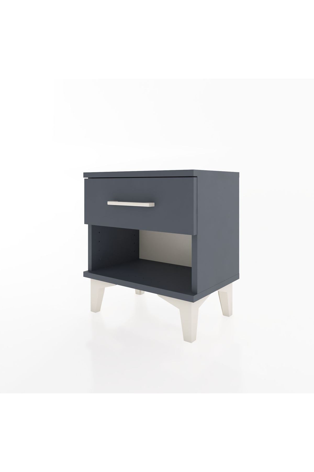 Arges Komodin Tek Çekmeceli 44x30x48 Antrasit-Antrasit