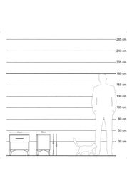Arges Komodin Tek Çekmeceli 44x30x48 Antrasit-Antrasit