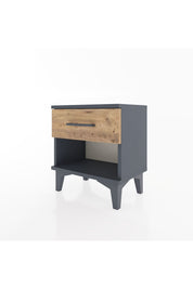 Arges Komodin Tek Çekmeceli 44x30x48 Antrasit-Çam