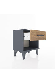 Arges Komodin Tek Çekmeceli 44x30x48 Antrasit-Çam