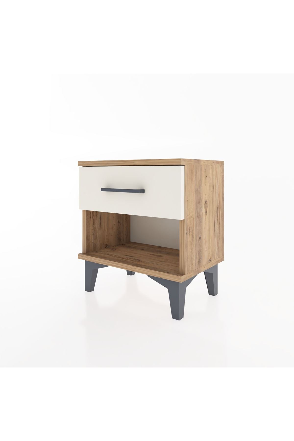 Arges Komodin Tek Çekmeceli 44x30x48 Çam-Aytaşı