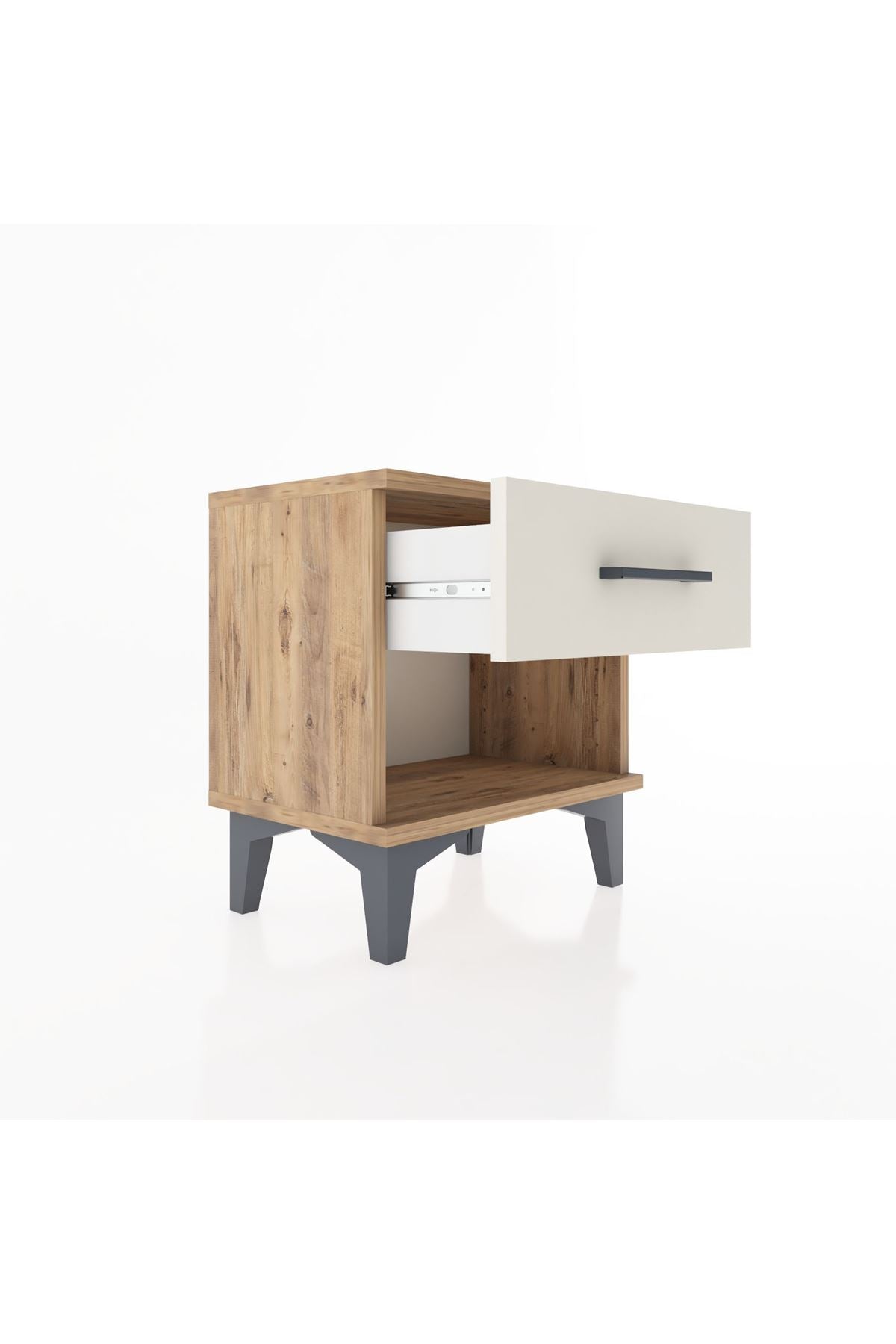 Arges Komodin Tek Çekmeceli 44x30x48 Çam-Aytaşı