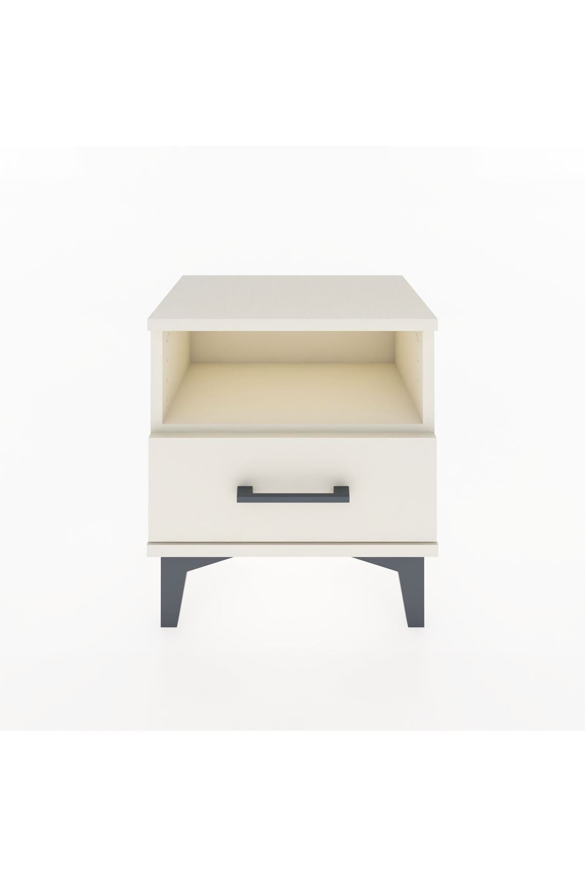 Arges Komodin Tek Raflı Tek Çekmeceli 44x30x48 Aytaşı-Aytaşı