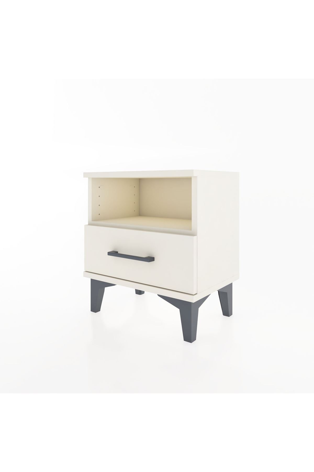 Arges Komodin Tek Raflı Tek Çekmeceli 44x30x48 Aytaşı-Aytaşı