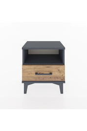 Arges Komodin Tek Raflı Tek Çekmeceli 44x30x48 Antrasit-Çam
