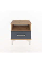 Arges Komodin Tek Raflı Tek Çekmeceli 44x30x48 Çam-Antrasit