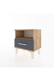 Arges Komodin Tek Raflı Tek Çekmeceli 44x30x48 Çam-Antrasit